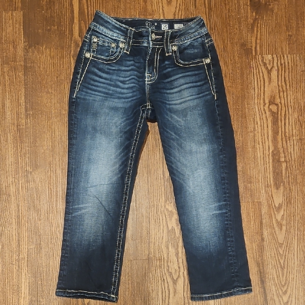 Miss Me Dark Blue Ankle Jeans
